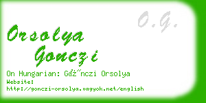 orsolya gonczi business card